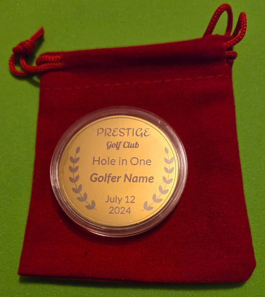 Golf Hole-In-One Award Coin